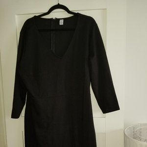 Old Navy Cotton Black V Neck Dress Size 2X